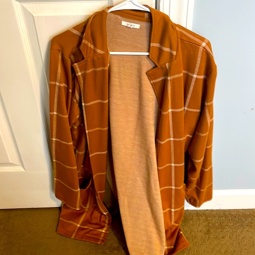 Maurices XXL gingham cardigan/blazer